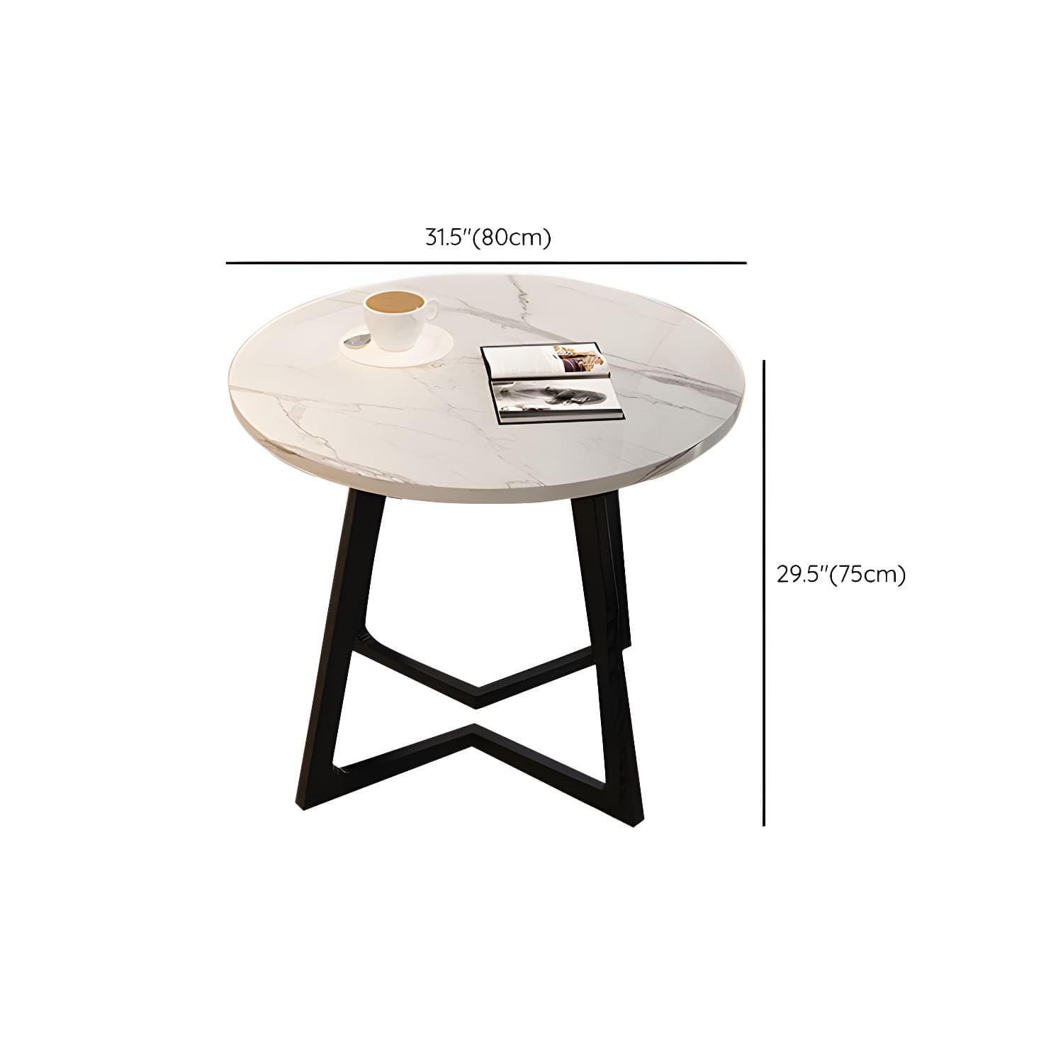 5 Piece Round Shape Contemporary Dining Room Chair and Table Set - image 13