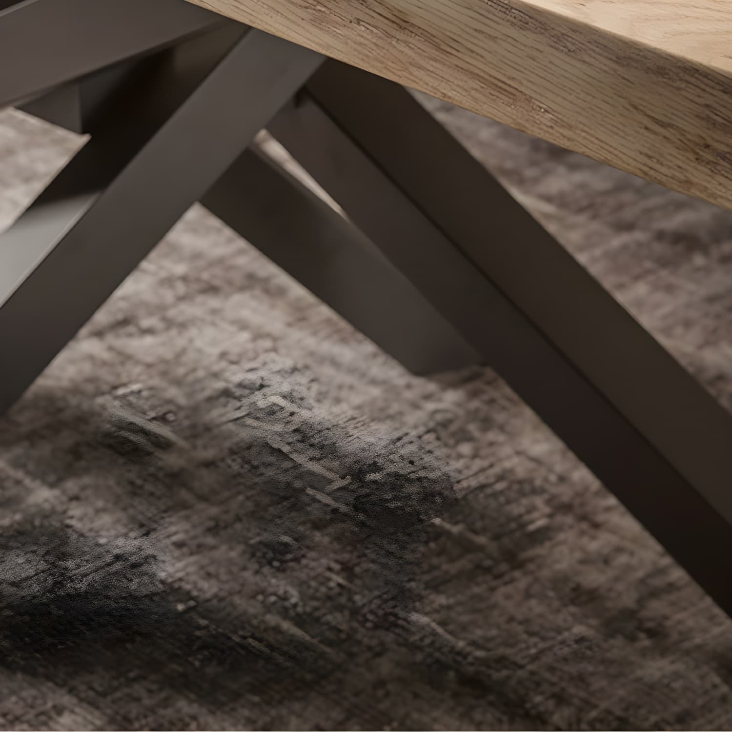 Rectangle Pedestal Luxury Dining Table Solid Wood Fixed Table for Home - image 8