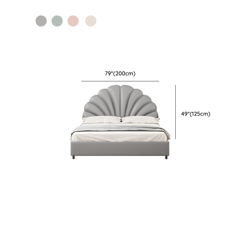Modish No Distressing Timber Panel Headboard with Arched Shape for King/Twin XL/Full Bed, Featuring Sponge Upholstery and Standard Height - image 10