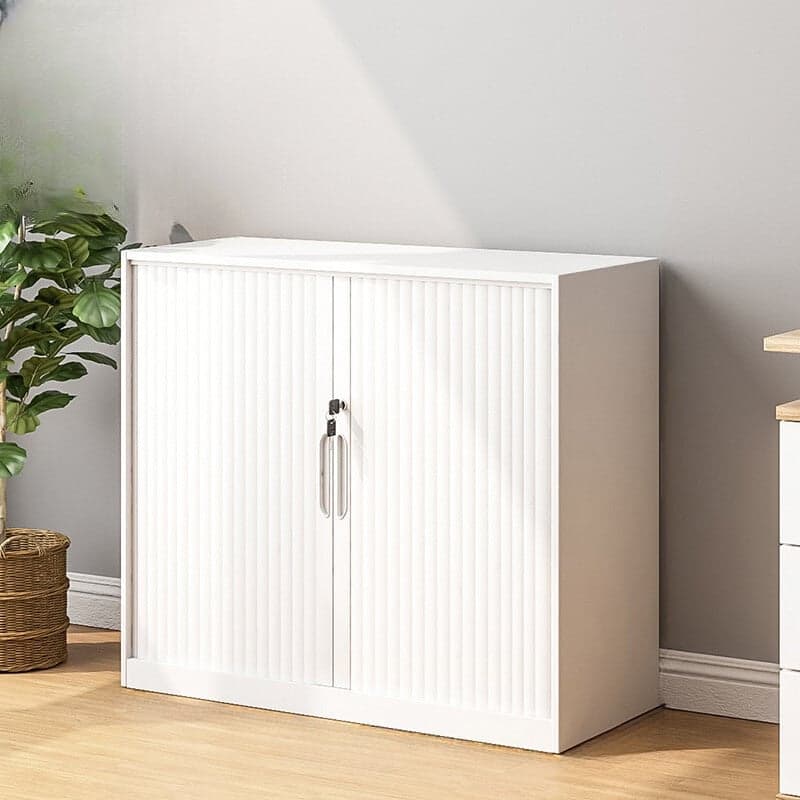 Steel Detached Rainproof Lockable Accent Cabinet with Sliding Door - image 4