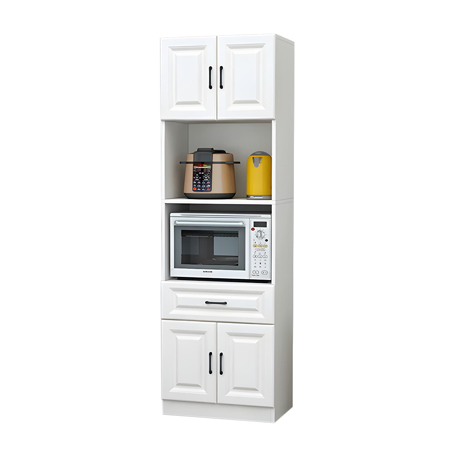 Wood Glam Server with Cabinets and Drawers - Narrow Size - Stylish and Functional - image 14