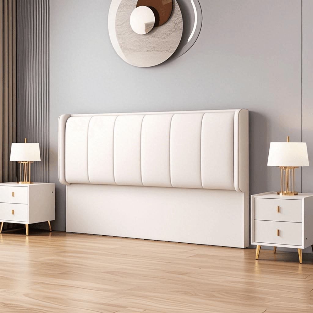 Simplistic Wingback Headboard in Pine Wood with No Distressing, Rectangular Shape for King/Queen/Full Bed, Featuring Sponge Upholstery and Standard Height - image 5
