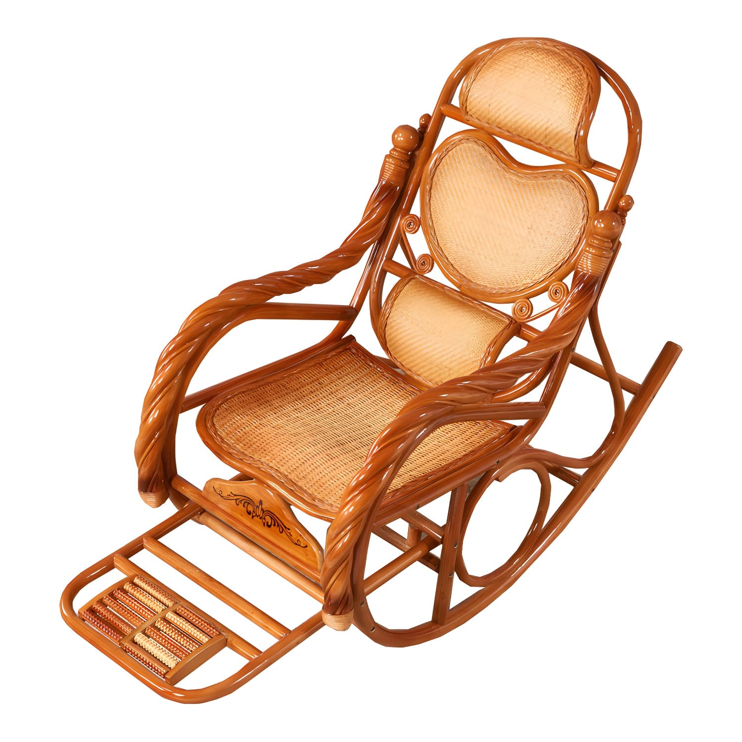 Mid Century Modern Recliner Chair Rattan/Wicker Recliner Chair for Living Room - image 22