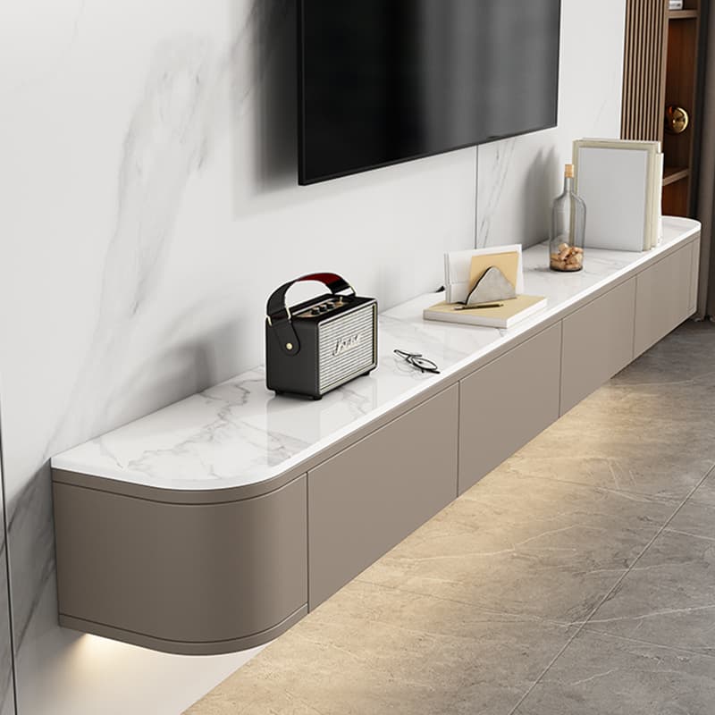 Living Room Use Modern Wall Mounted TV Stand with Door and Drawers - image 4