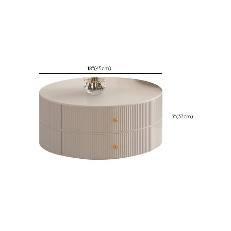Round Coffee Table - Modern Style, Standard Size, Non-Upholstered, 2 Drawers, Scratch Resistant - image 24