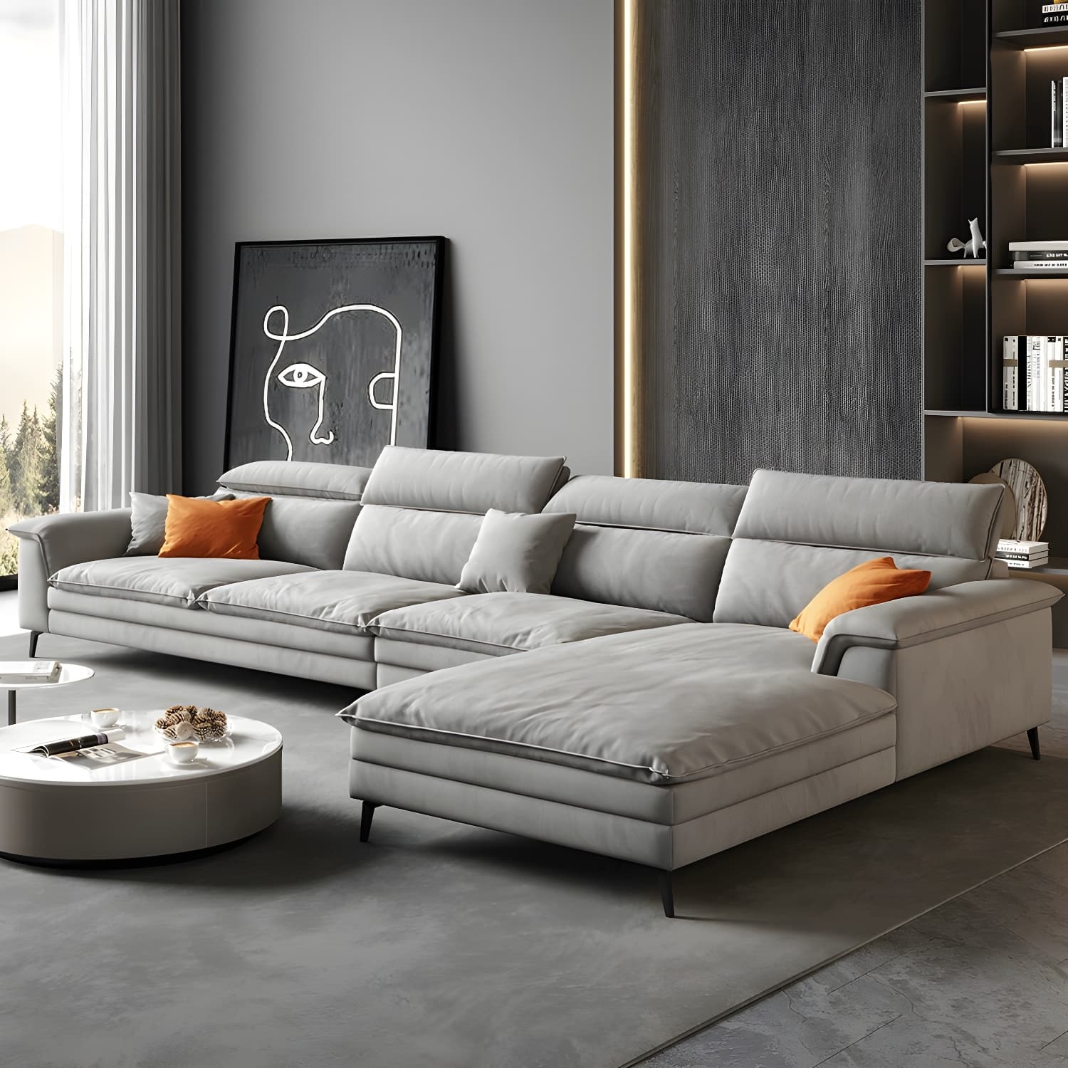 Tech Flannel Upholstered Modular Sectional Sofa in Assorted Colors - image 14