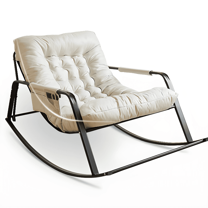Art Deco Upholstered Rocking Armchair for 2 with Track Arm and Dirt Resistant Features - image 8