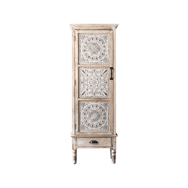Old School Independent Accent Cabinet with Antiqued Wood - image 10