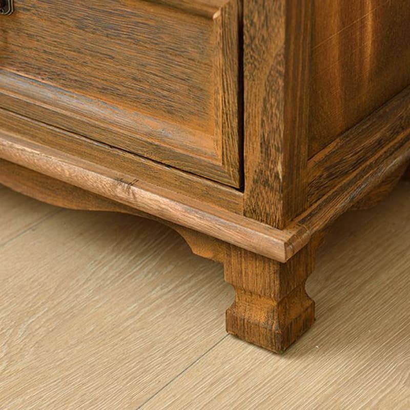 Coastal Style Storage Chest Solid Wood Countertop with Drawers and Doors - image 12