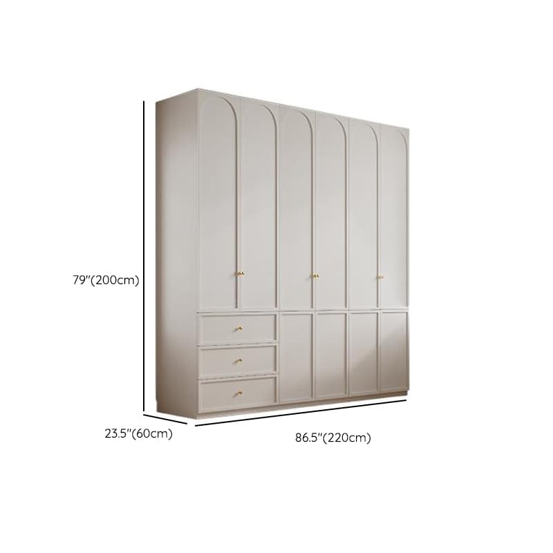 Minimalist Manufactured Wood Independent Almirah with 3-Drawer, Interior Shelves, and Clothing Rod - image 14