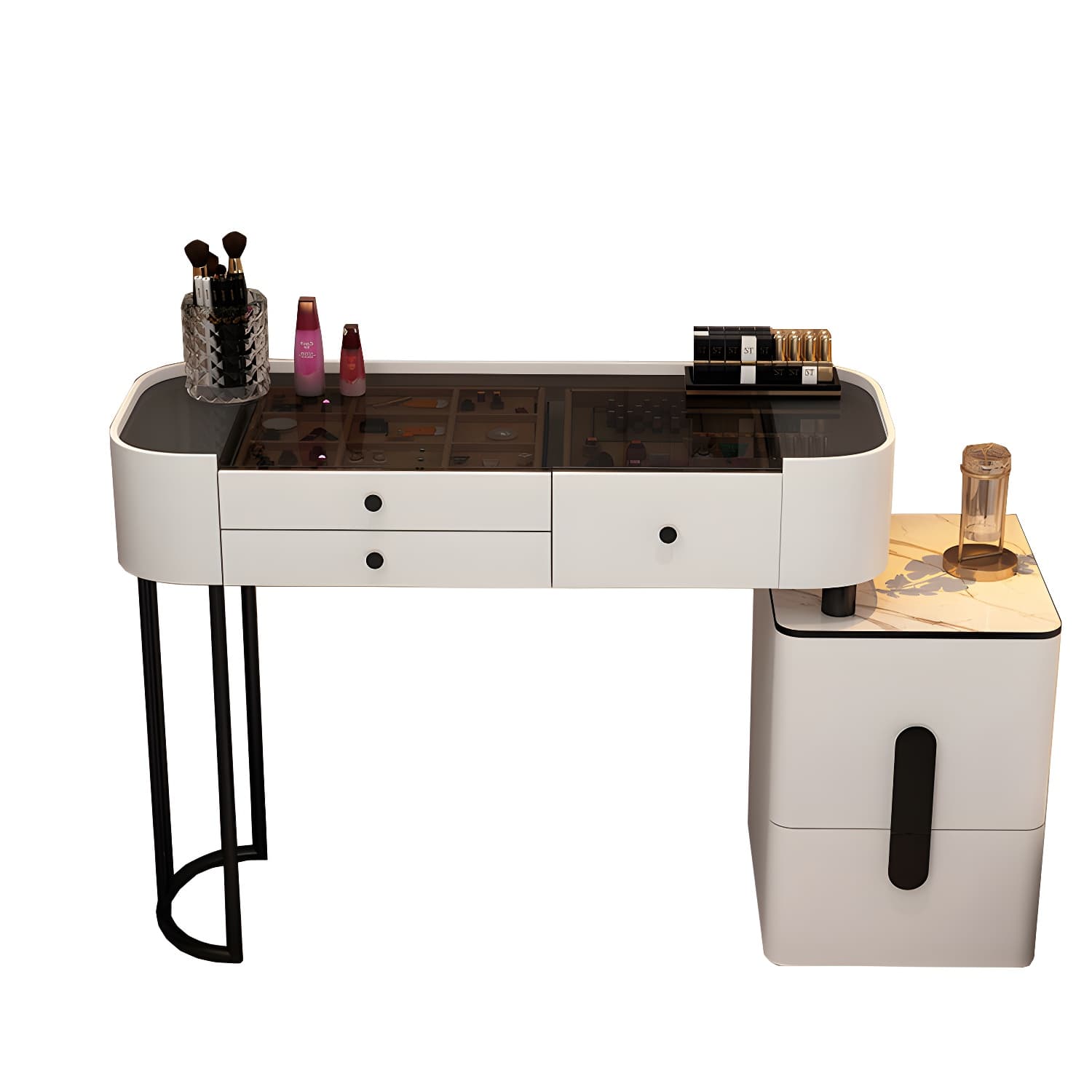 Contemporary Wood Make-up Vanity 15.75" Wide Make-up Vanity with Drawers - image 16