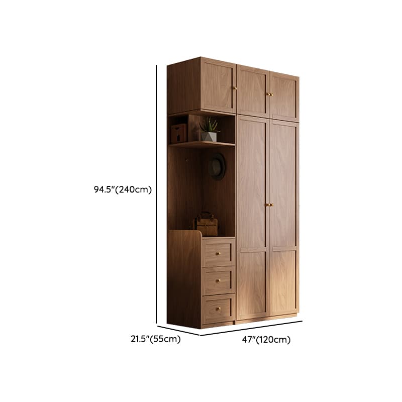 Trendy Unfinished Color Engineered Wood Unattached Armoire Cabinet - image 26