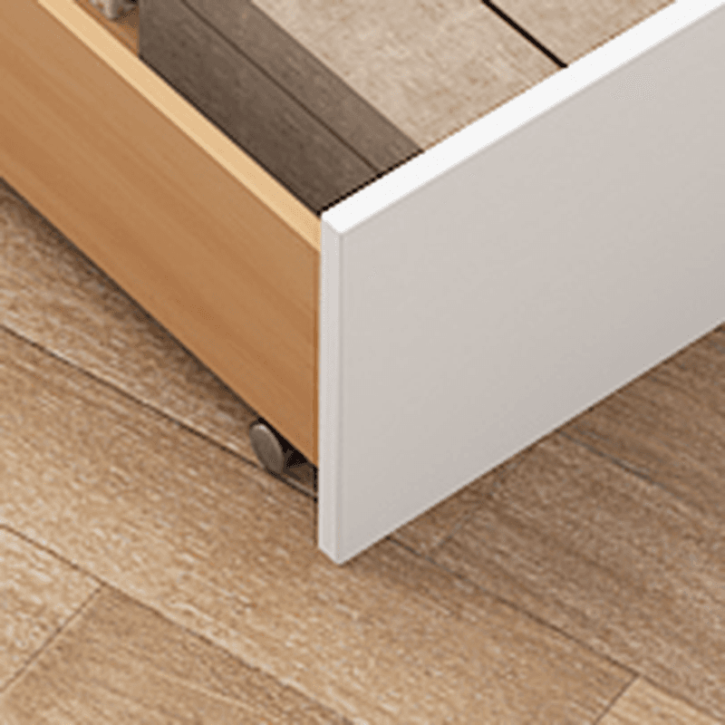 Natural Color Solid Color Storage Included Bed with 3 Storage Boxes for Bedroom - image 3