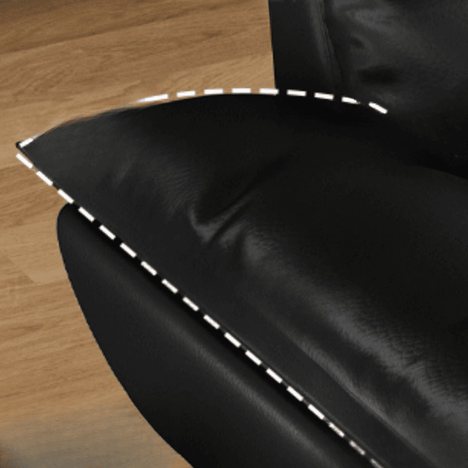 Contemporary Modern Solid Color Stain Resistant Standard/Single Sofa in Midnight Black, Seats 4/5/3 with 1 Pillow - image 4