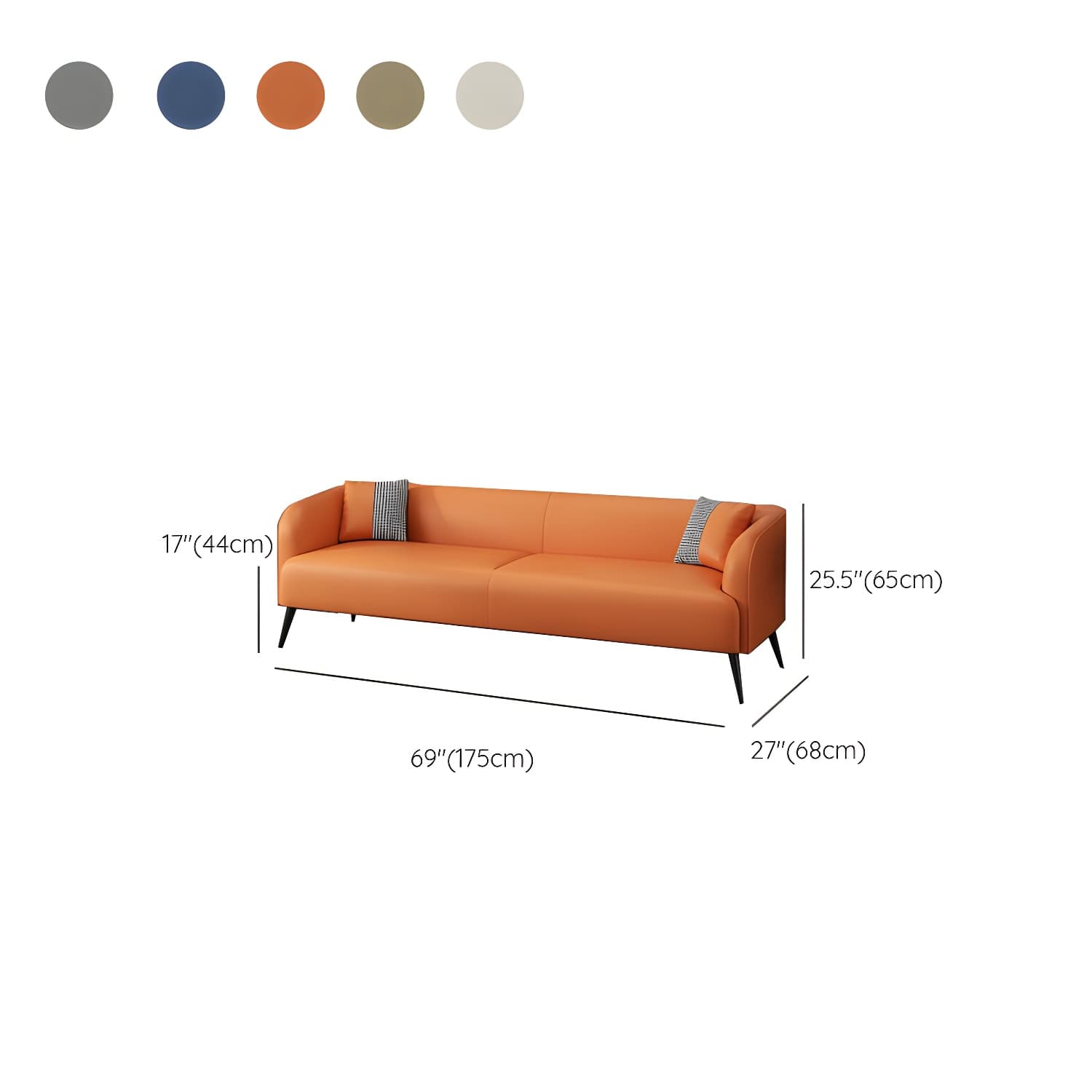 Modern Pine Wood Upholstered Three-Seater Sofa with Foam Seat in Solid Color - image 20