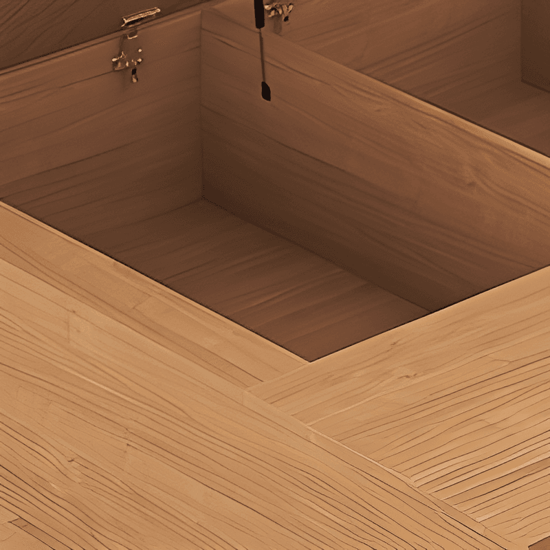 Natural Color Solid Color Storage Included with 3 Storage Boxes Reclaimed Wood Storage Drawer for Bedroom - image 3