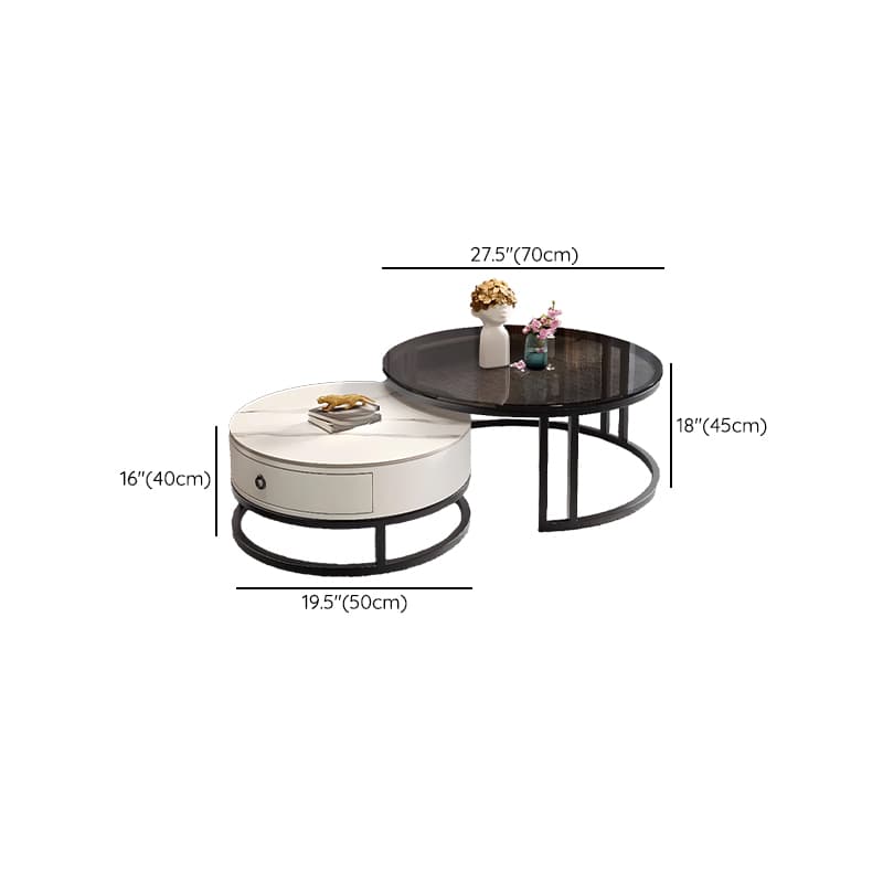 Nested Orbicular Framework Accent Table for Foyer Use - image 16