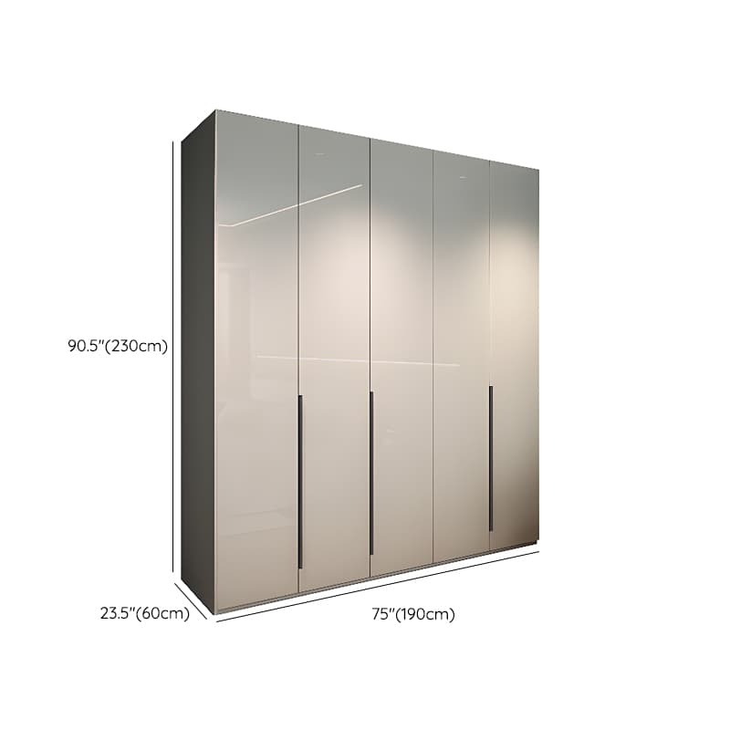 Gray Contemporary Timber Self-supporting Wardrobe Armoire with Soft Close Drawer, Soft Close Door, and Interior Shelves - image 59