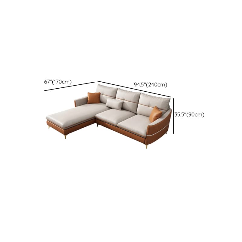 Straight/L-Shape Sofa/Sofa Chaise with Horizontal/Right Orientation, Sloped Arms, and Stitch-tufted Detailing - image 14
