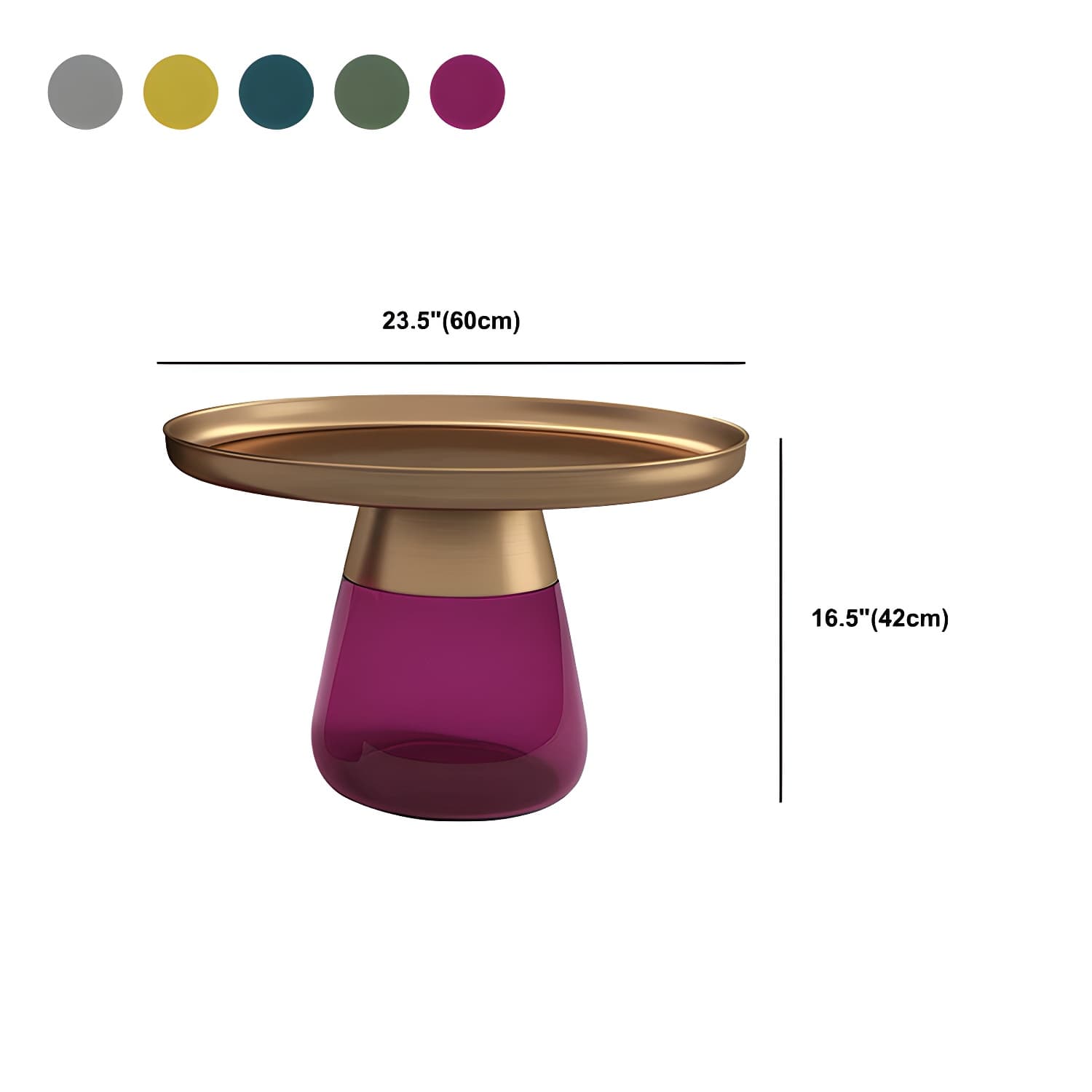 Mid-Century Modern Pedestal Glass Round Storage Single Coffee Table - image 19