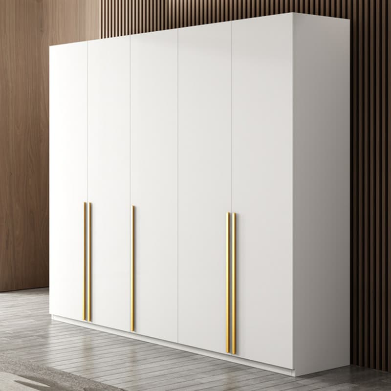 Simple Lumber White Wardrobe Armoire with Interior Shelves & Clothing Rack & Soft Close Drawer & Soft Close Door - image 3
