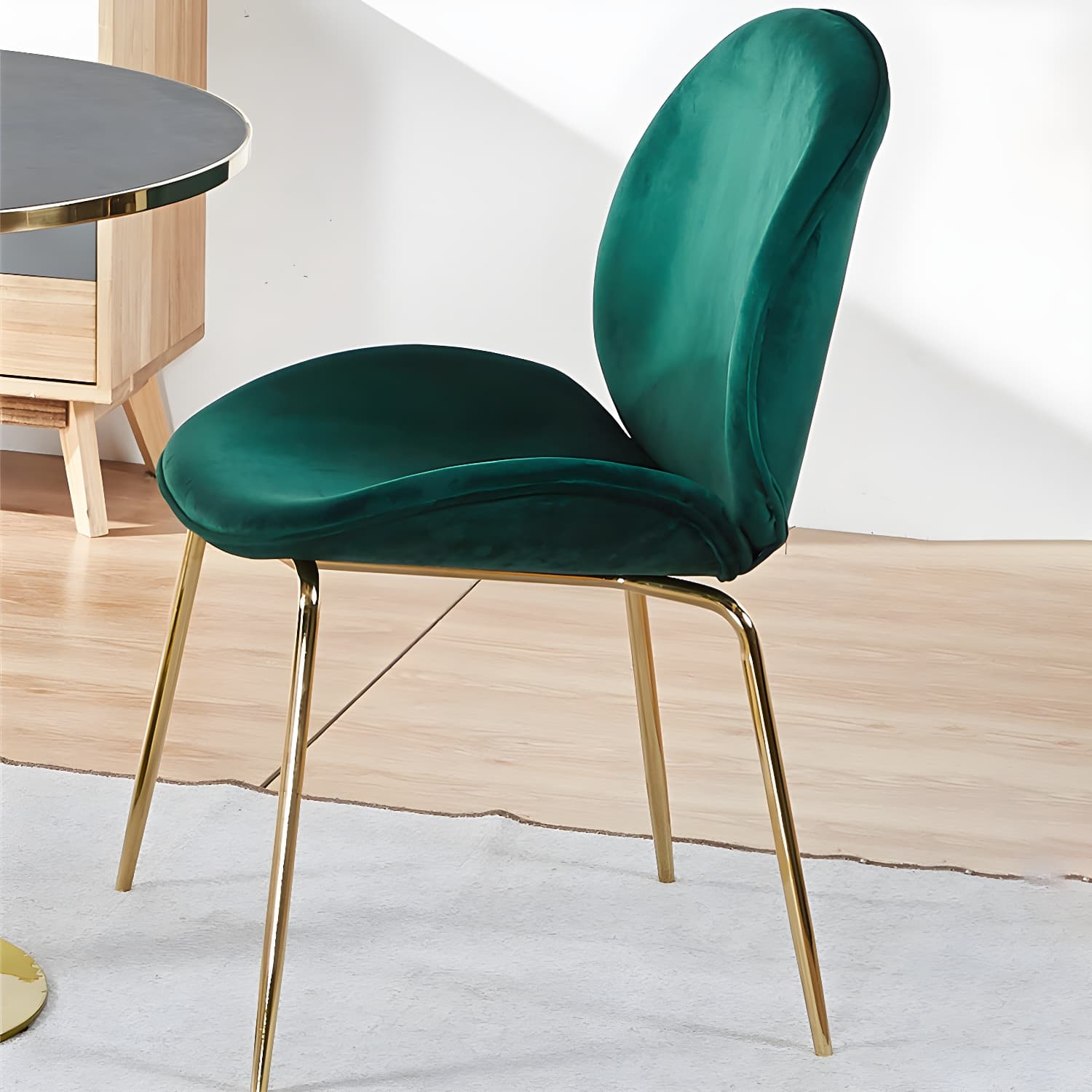Metal Scandinavian Restaurant Side Chair Matte Finish Wingback Dining Chair - image 14