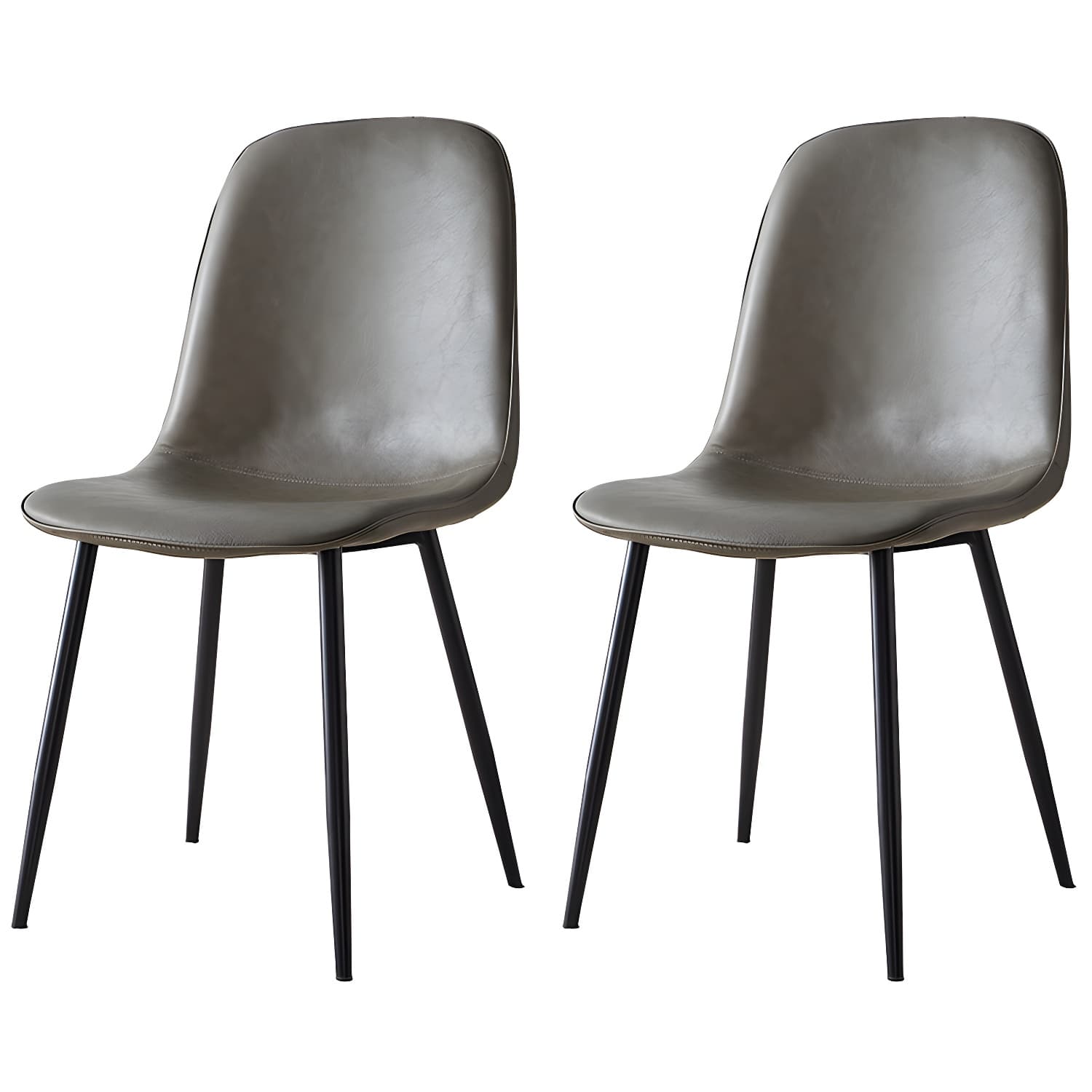 Upholstered Armless Dining Chairs Home Side Chairs with Metal Legs (Set of 2) - image 8