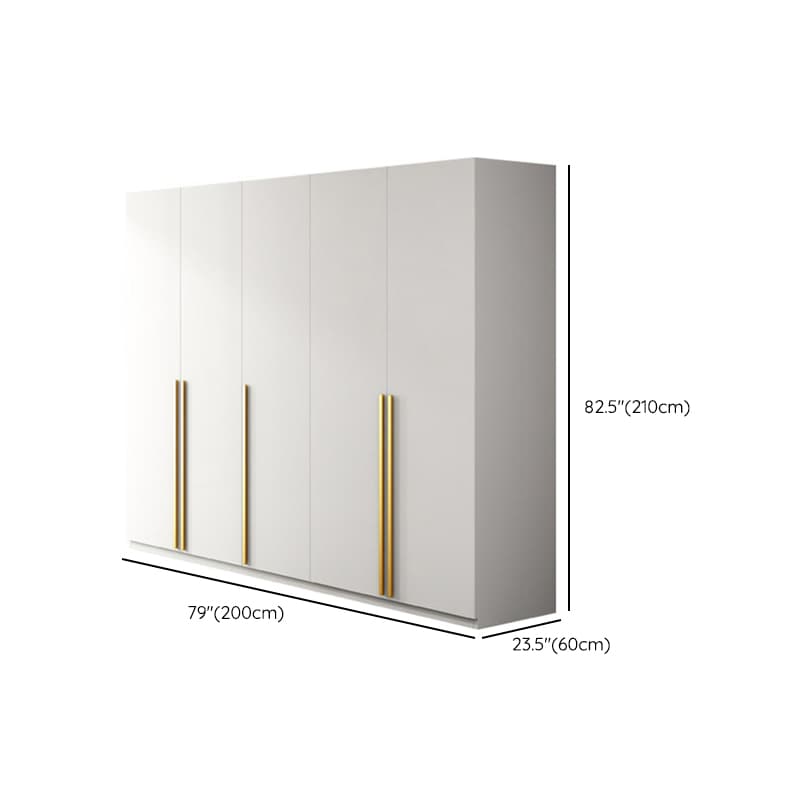 Simple Lumber White Wardrobe Armoire with Interior Shelves & Clothing Rack & Soft Close Drawer & Soft Close Door - image 14
