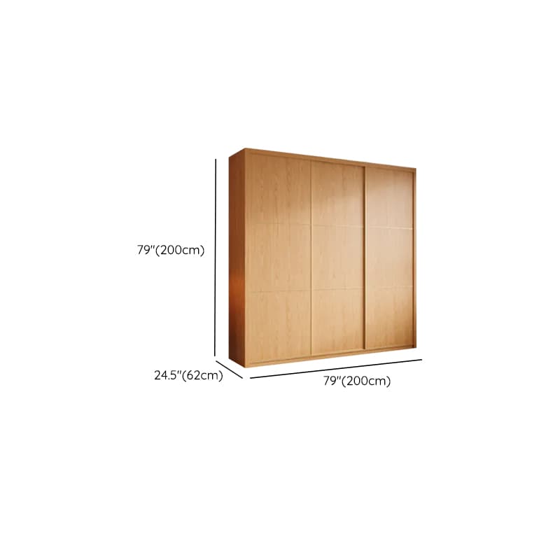 Wood Grain Minimalist Natural Wood Wardrobe Closet with Soft Close Drawer, Soft Close Door, Interior Shelves, and Clothing Rod - image 13