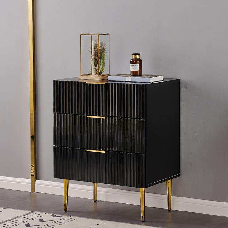 Stylish Wood Nightstand With Drawer Organization, 4 Drawers /5 Drawers