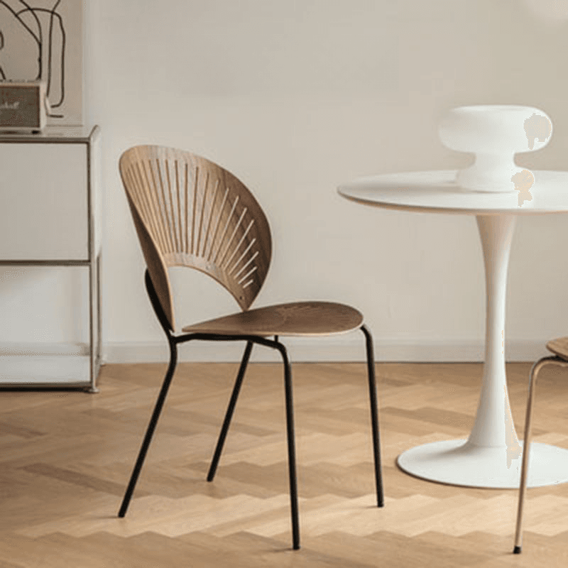 Dining Room Sturdy Side Chair with Outlined Frame and Foot Pads - image 4
