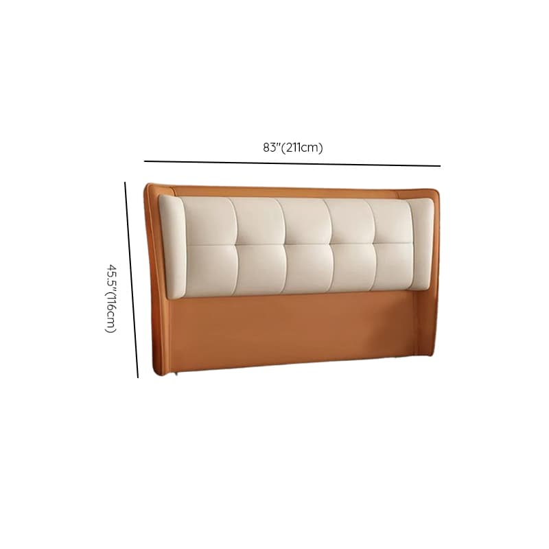 Modish Free-standing Standard Full XL(54"W x 80"L)/Full(54"W x 75"L) Panel No Distressing With Legs in Natural Wood and Decorative-stitched - image 15