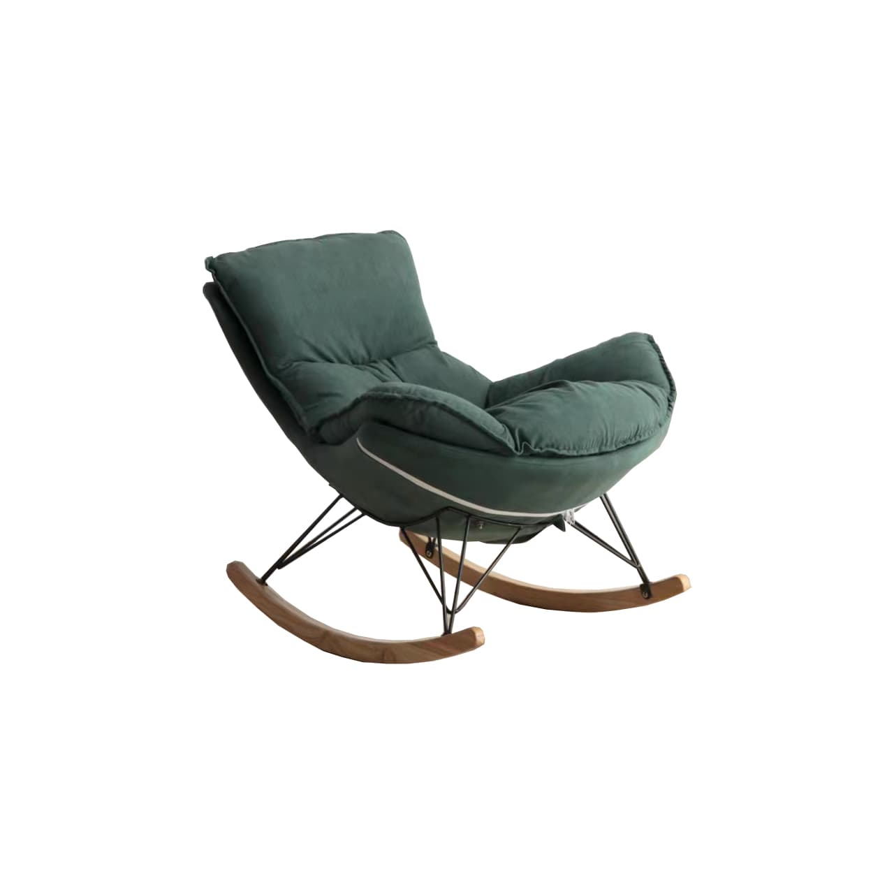 Faux Leather Gorgeous Rocking Chair Removable Cushions Rocker Chair for Living Room - image 9