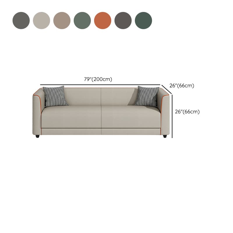 Dove Grey/Lime Green/Apricot Color Standard Sofa with Concealed Support for Parlor - image 26
