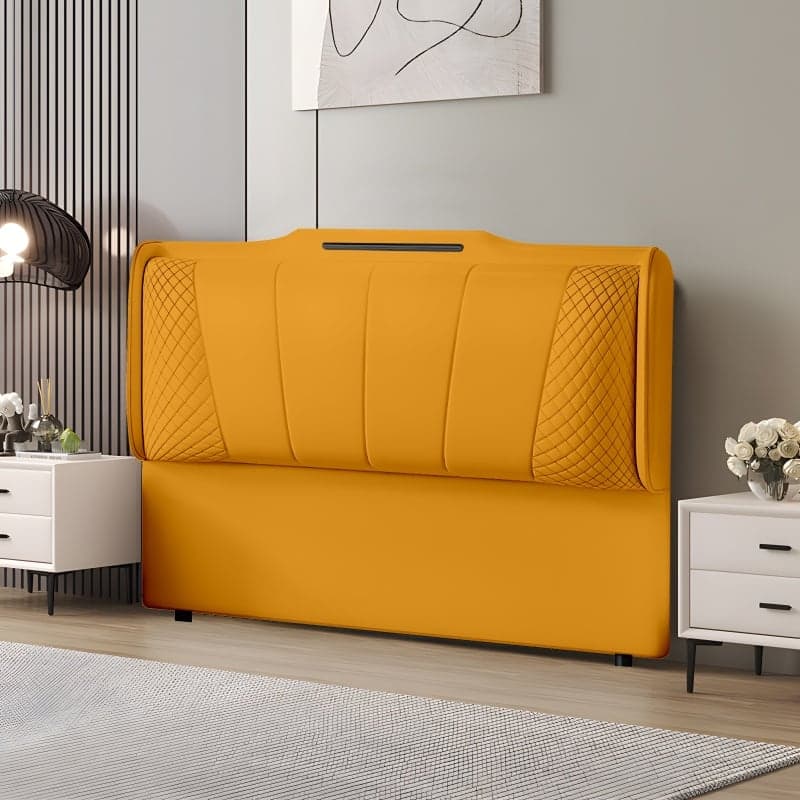 Simplistic Style Queen Wingback Headboard with Camelback Shape in Pine Wood, No Distressing, Featuring Sponge Upholstery and Standard Height - image 8