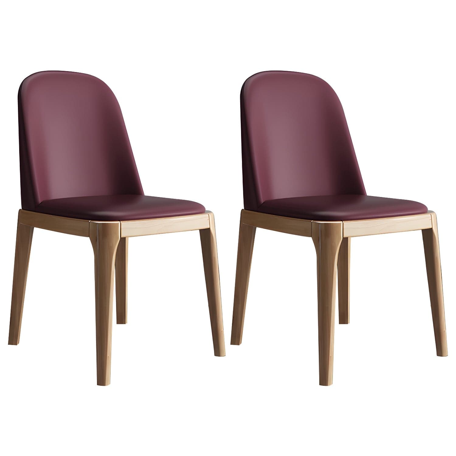 Scandinavian Home Side Chair Parsons Back Wood Armless Dining Room Chair - image 18