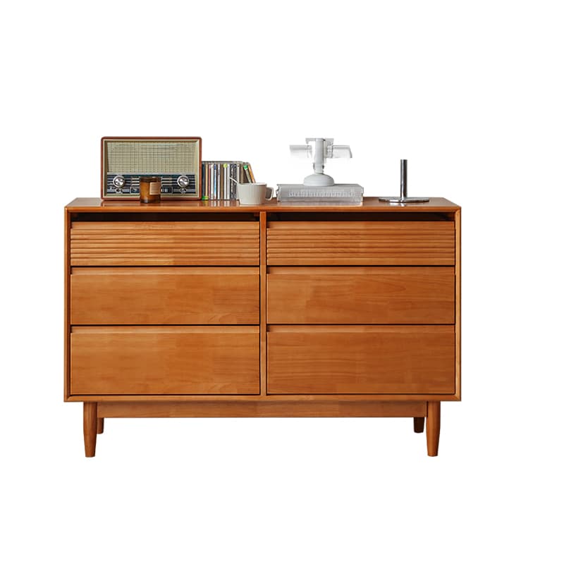 Minimalist Cube Double Dresser in Natural Wood - image 14