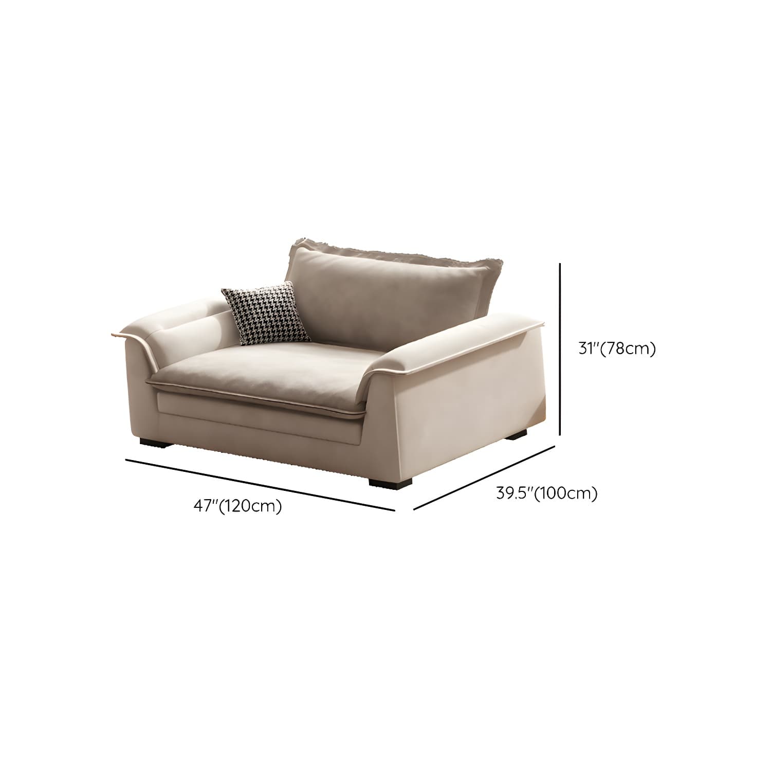 Contemporary Style Wood Frame Pillow Top Arm Sofa For Living Room - image 28