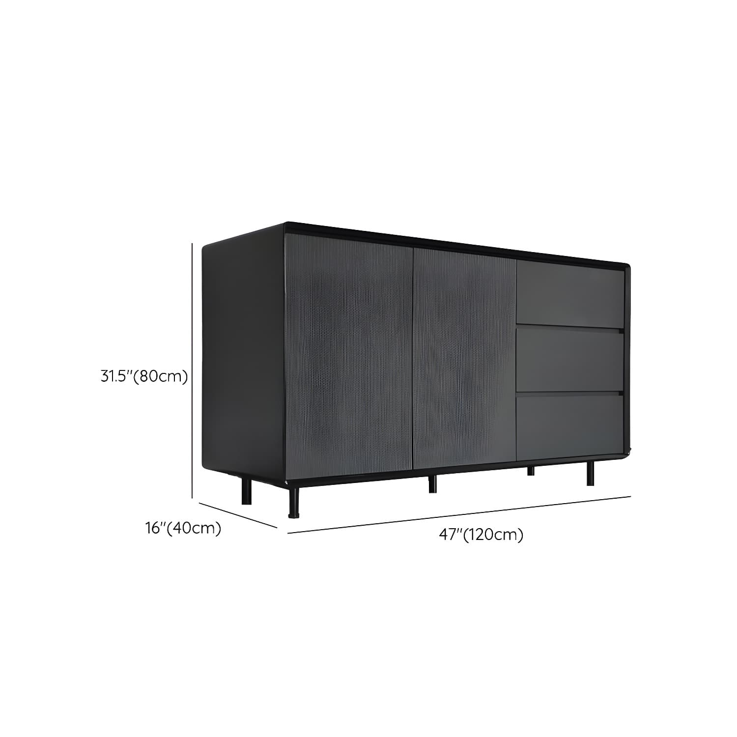Wood Buffet Table Contemporary Style Side Board with Cabinets and Drawers - image 29