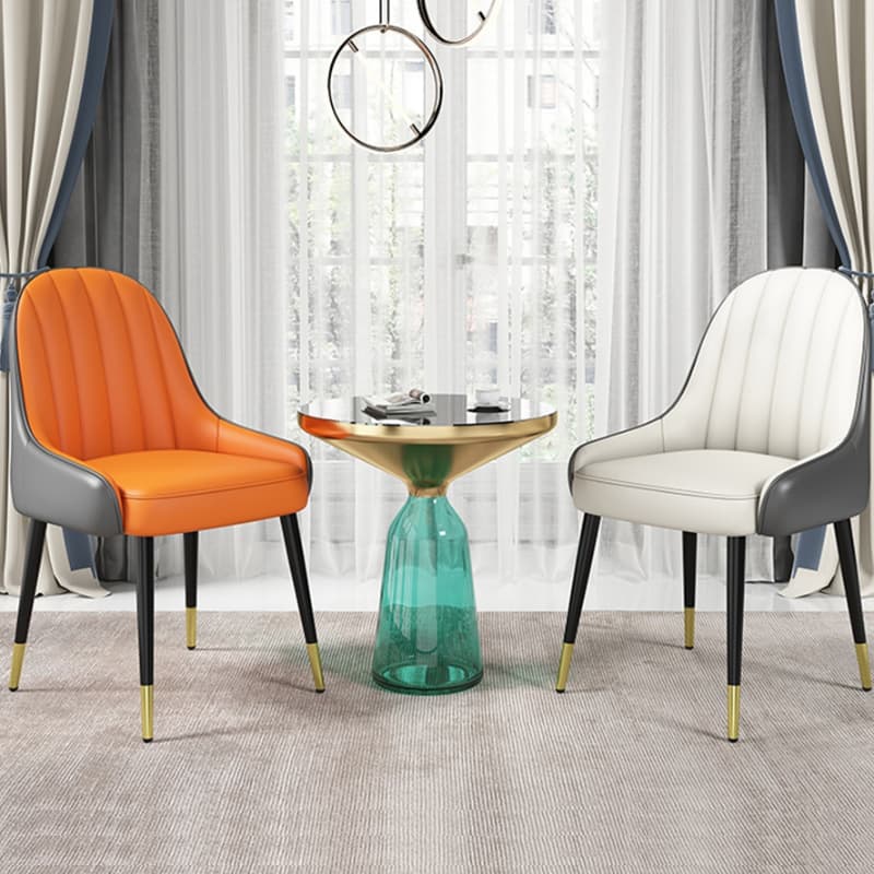 Secure Gilded Framed Armless Chair with Foot Pads for Dinette - image 17