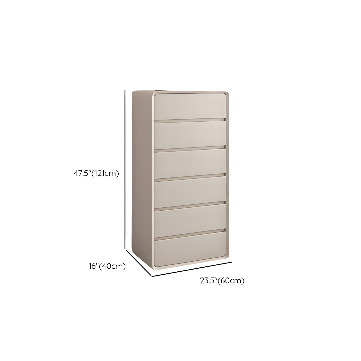 Narrow Modern White Wood Dresser with Soft Close Drawers for Living Room - image 10