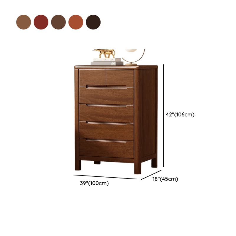 Trendy Walnut Wood Lingerie Chest/Double Dresser with 5/4/6 Drawers in Vertical/Horizontal Orientation - image 21