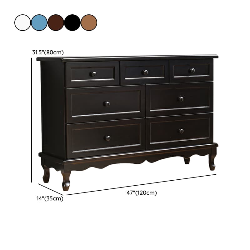 Solid Wood Countertop Storage Chest Traditional Style with Drawers - image 22