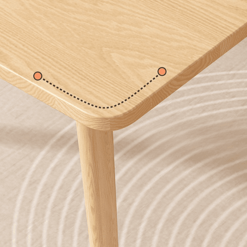 Dining Table Set with Rectangular Recycled Wood Table and 4 Legs, Padded Chair Back in White/Auburn/Unfinished - image 8