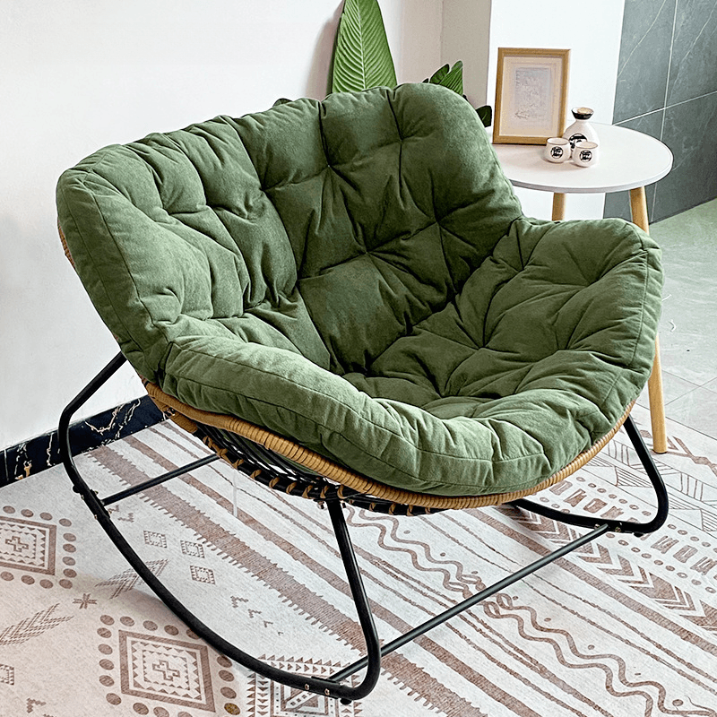 2 Person Rocking Chair Couch with Rear Back and Stationary - image 5