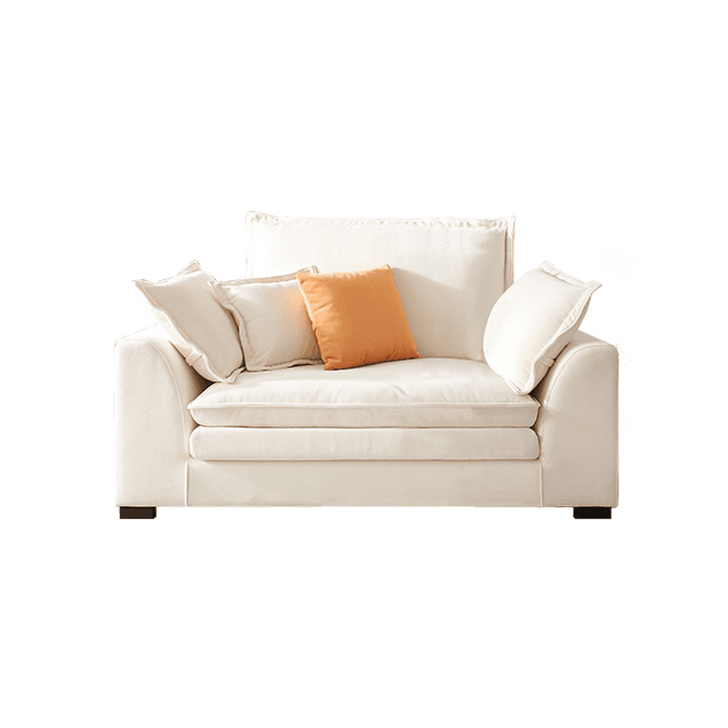 Minimalist Straight/L-Shape Horizontal/Right Sofa Couch /Sofa Chaise in Cream with Concealed Support - image 10