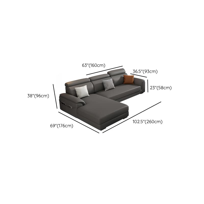 L-Shape/Straight Left/Horizontal Sofa Recliner/Sofa Couch with Pine Wood Frame - image 19
