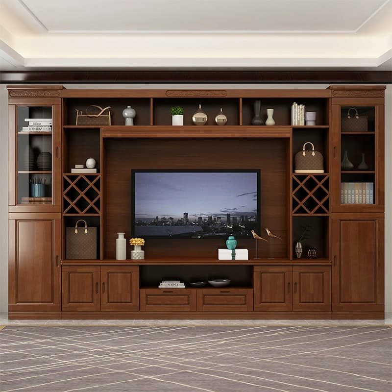 TV Entertainment Center with Bridge & Hutch, Entertainment Center with Gate & 2 Bookcases - image 5