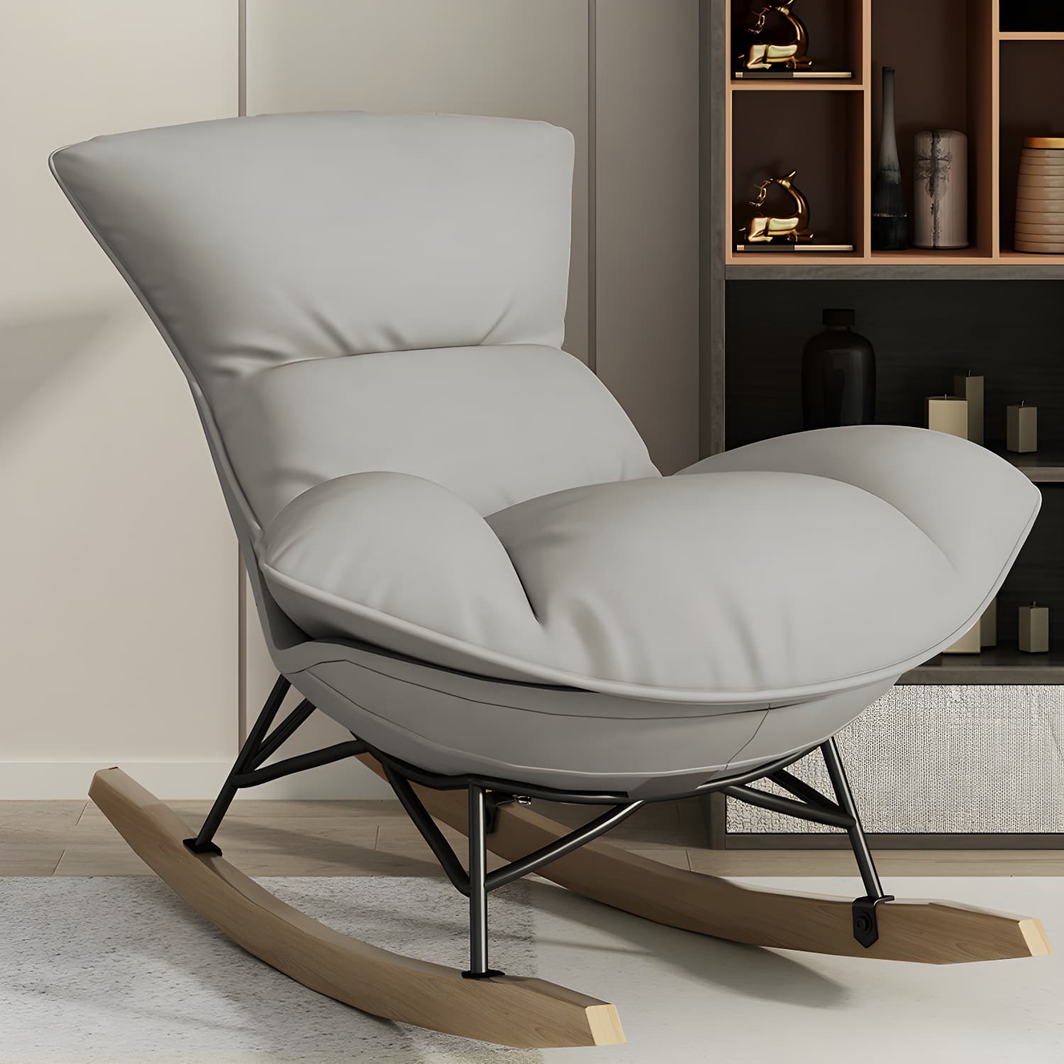 Nursery Sofa Rocking Chair Indoor Rocking Chair for Living Room and Bedroom - image 7