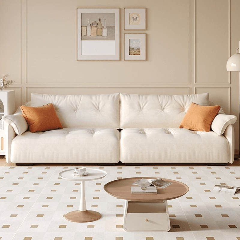 Drawing Room Standard Sofa in Midnight Black/Amber Color/Off-White with Armrest - image 7